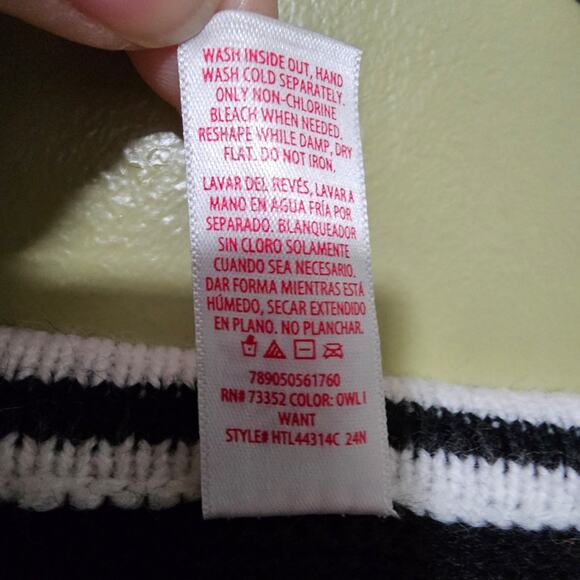 Women's Owl I Want for Christmas Is You Sweater Multi-Color Holiday Size XL - Picture 5 of 5